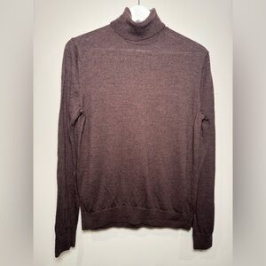 Banana Republic 100% Merino Wool Turtleneck Sweater Brown Size Medium